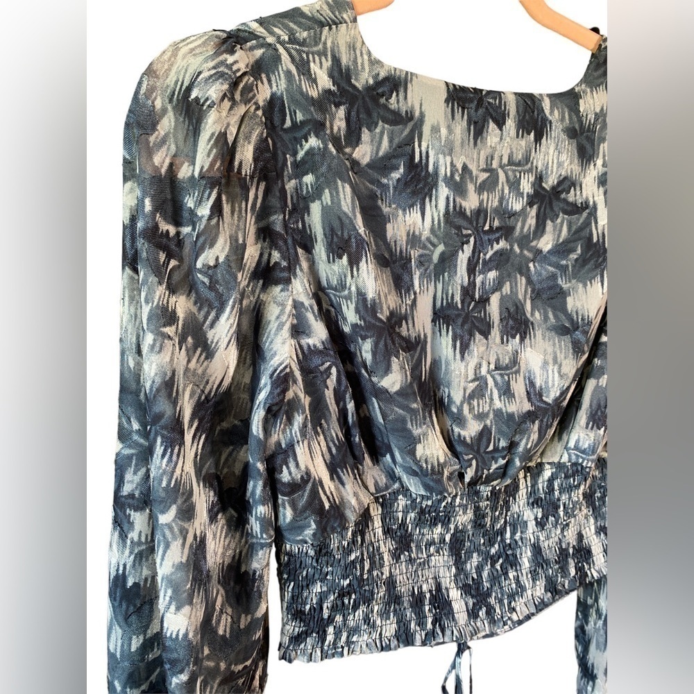 Allison New York Parker Blouse Charcoal Grey Small - Picture 4 of 10